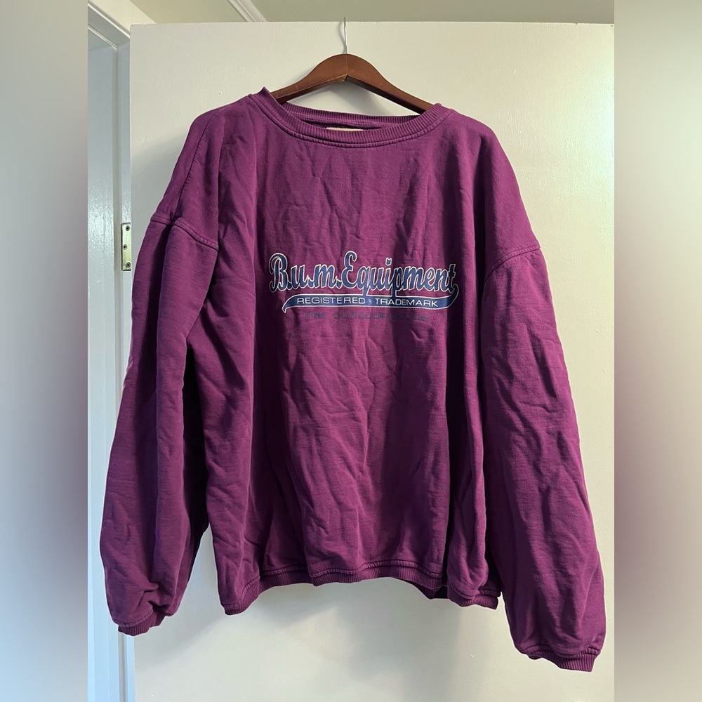 Vintage 90s B.U.M. Equipment Oversized Crewneck Sweatshirt Size XL